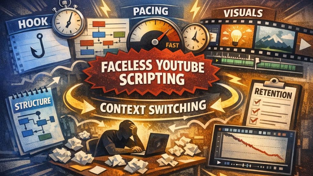Claude faceless YouTube script template for solopreneurs workflow example