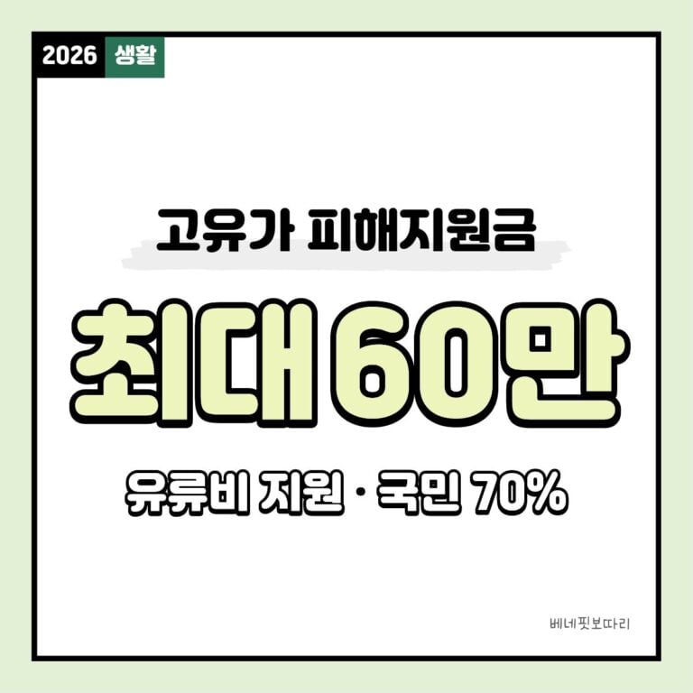고유가 피해지원금 신청 방법 및 지급 안내